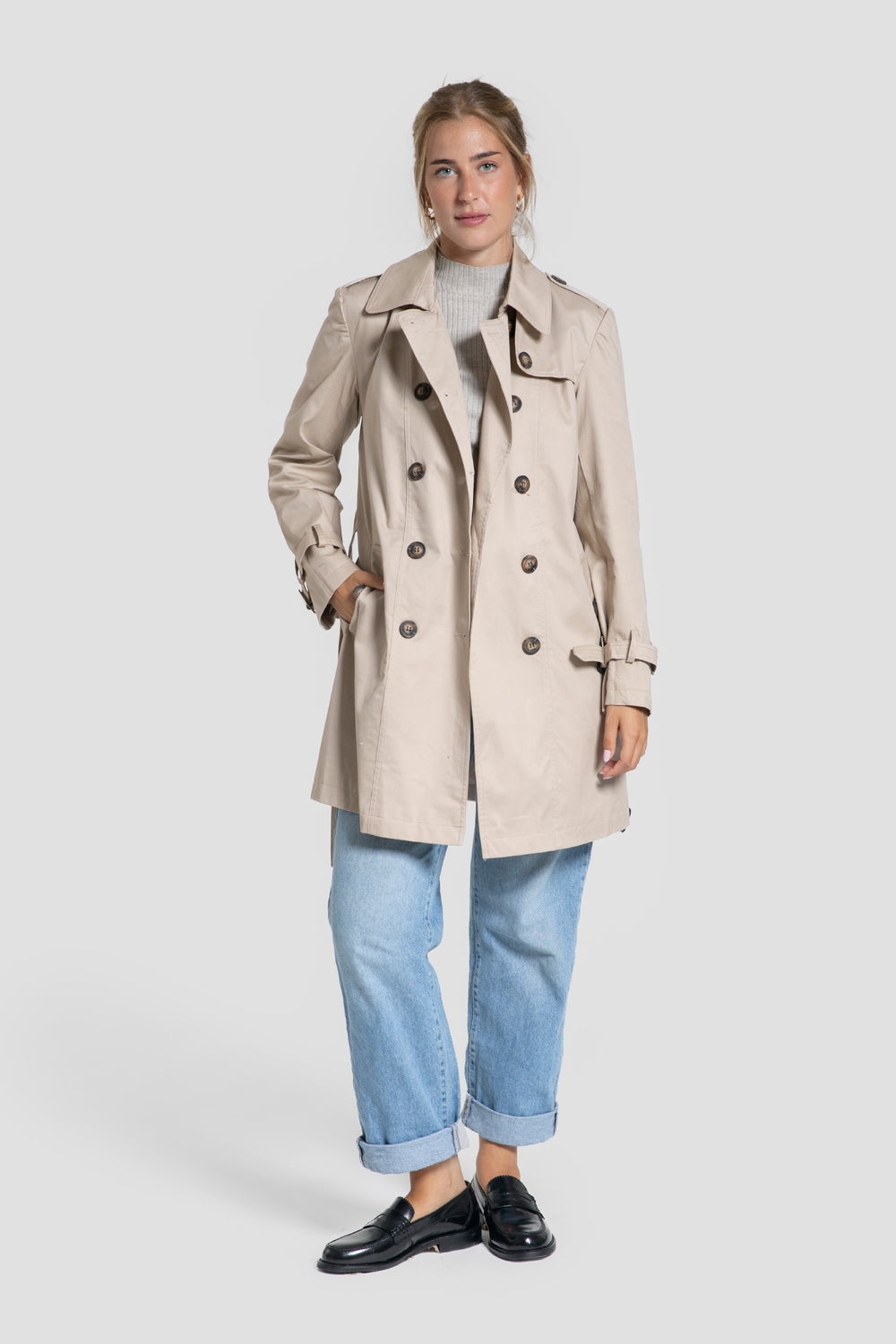 Gabardina Larga Camel - Huella