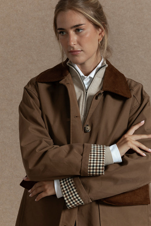 Chaqueta Bolsillo Pana Marrón - Huella