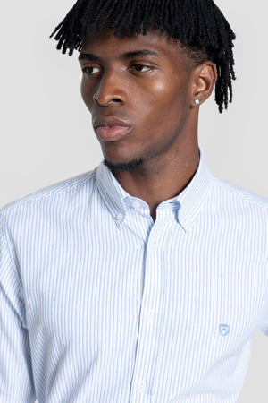 Camisa Custom Fit Oxford Índigo