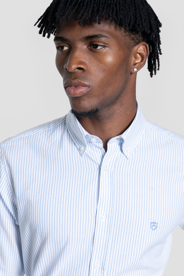 Camisa Custom Fit Oxford Índigo