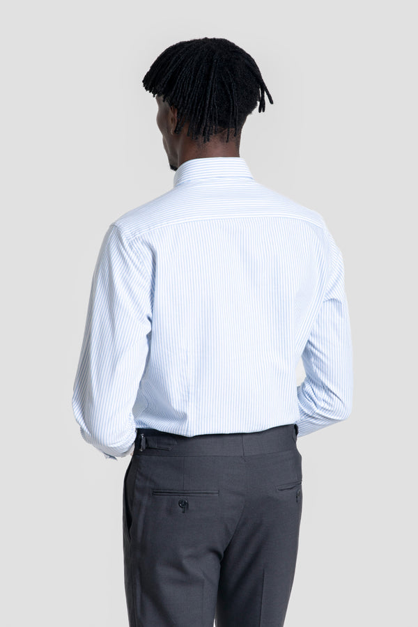 Camisa Custom Fit Oxford Índigo