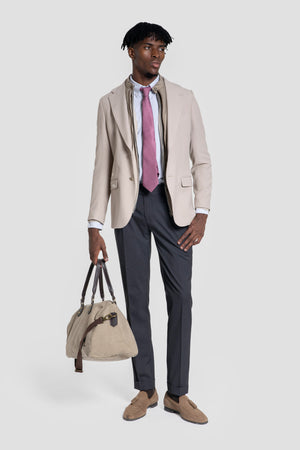 Americana Tejido Estructura con Desmontable Hueso