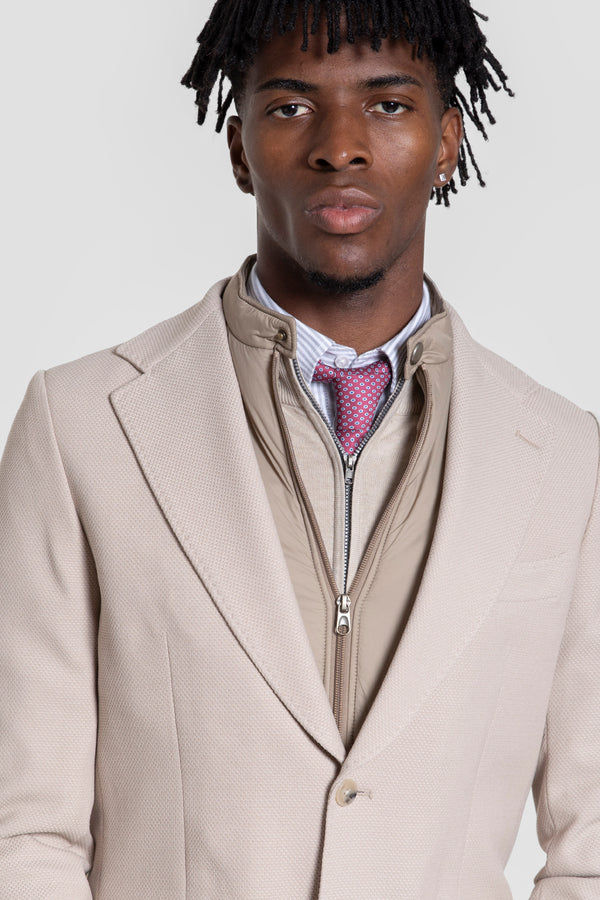 Americana Tejido Estructura con Desmontable Hueso