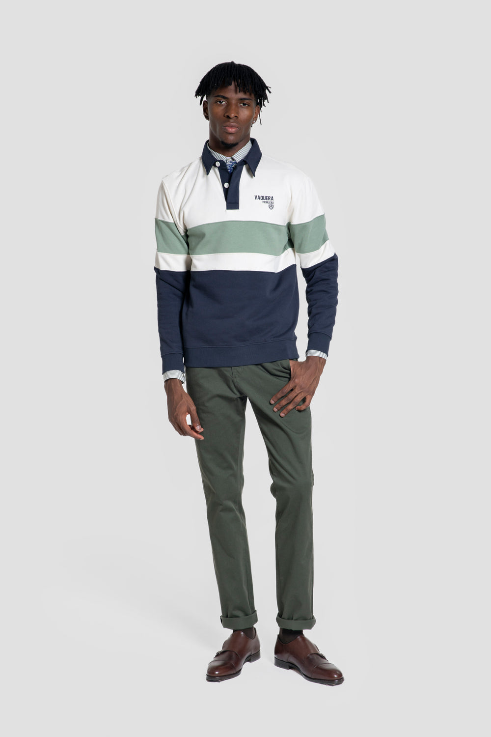 Sudadera Tricolor Rayas Arena - Huella