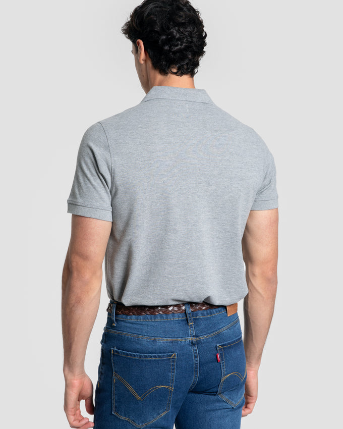Polo Básico Cinzento