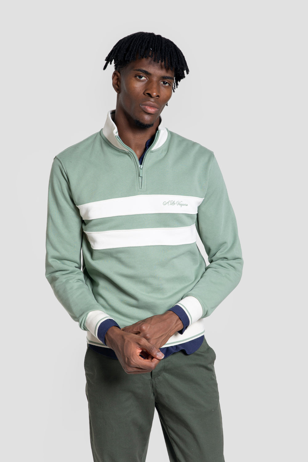 Sudadera Rayas Verde Menta - Huella