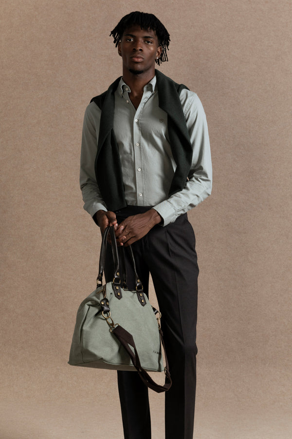 Camisa Regular Fit Oxford Verde Hoja