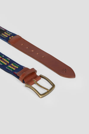 Cinturon Ancho Etnico Marino