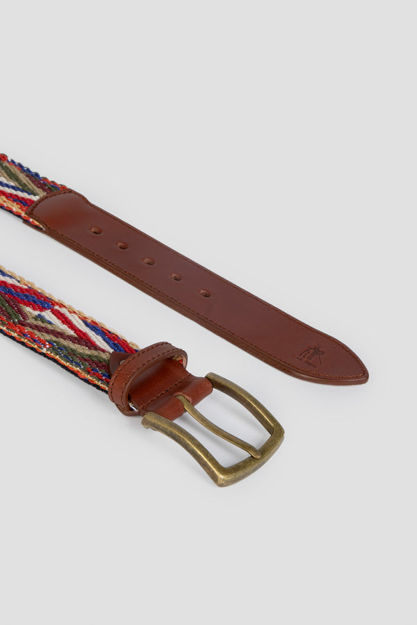 Cinturon Ancho Etnico Kaki