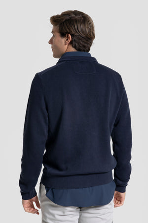 Sudadera Cuello Cremallera Marino
