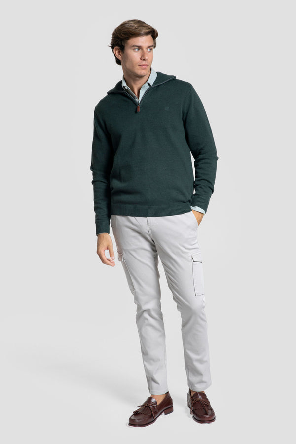 Jersey Cuello Cremallera Botella