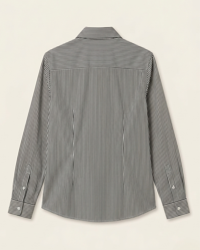 Camisa Oxford Riscas Marinho