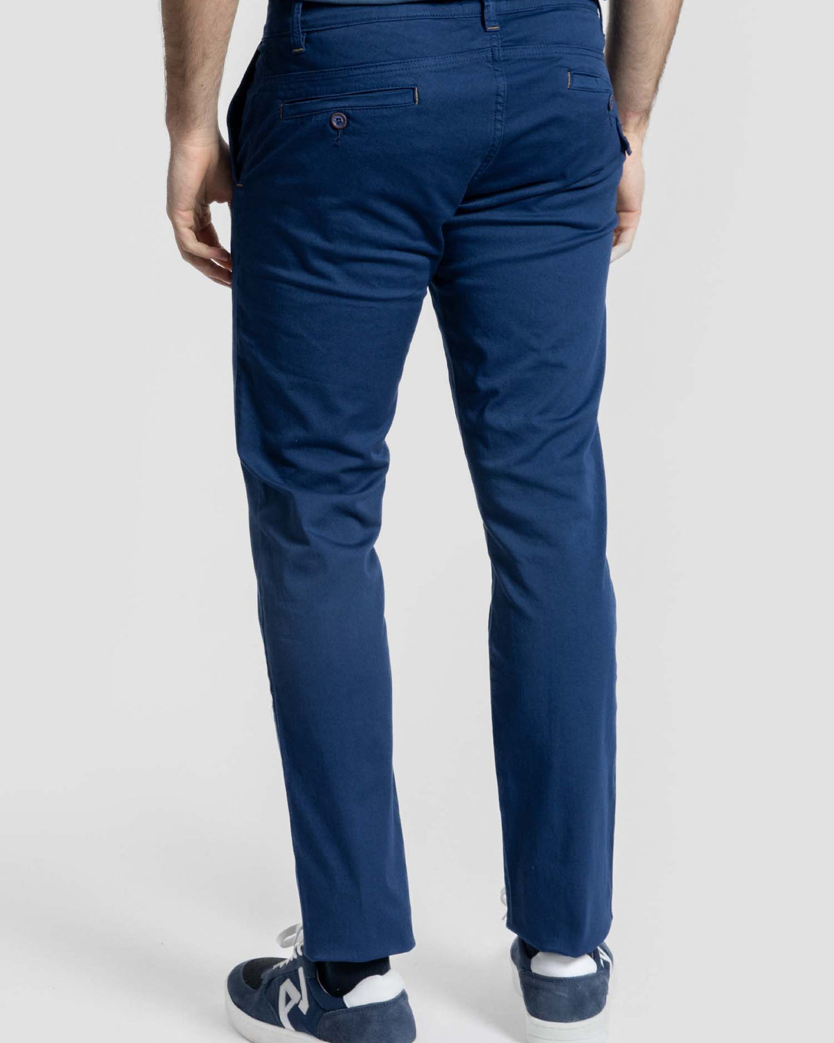 Calças Chino Carcela Azul-Turquesa