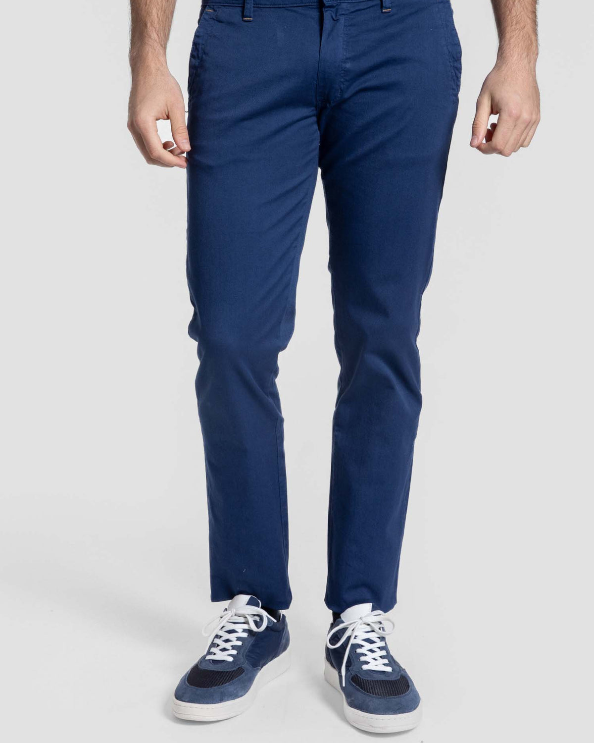 Calças Chino Carcela Azul-Turquesa