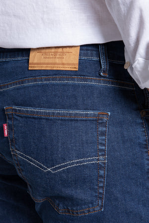 Calças de ganga skinny azul escura