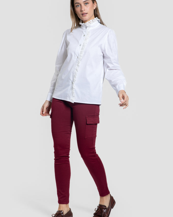 Cargo Burdeos Mujer