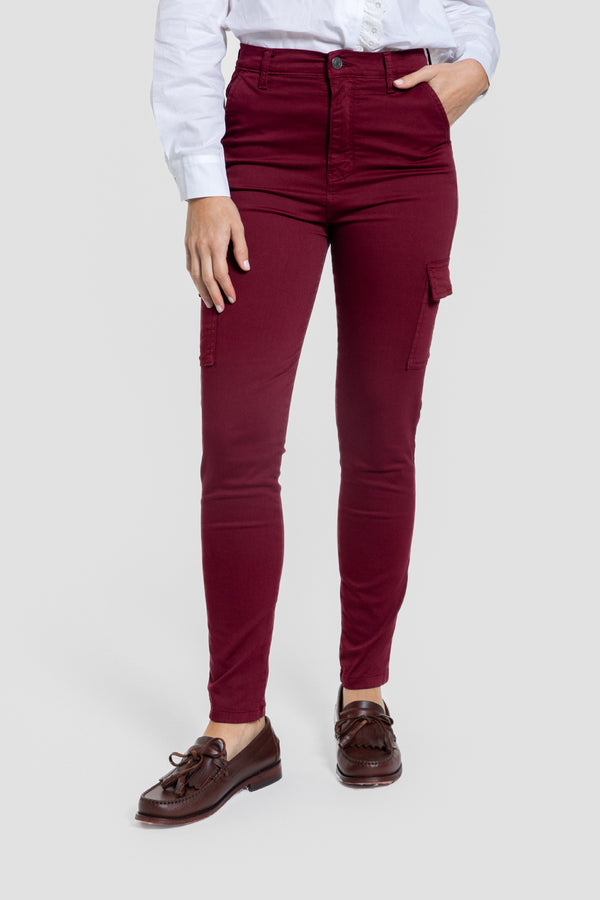 Cargo Burdeos Mujer