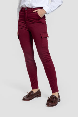 Cargo Burdeos Mujer