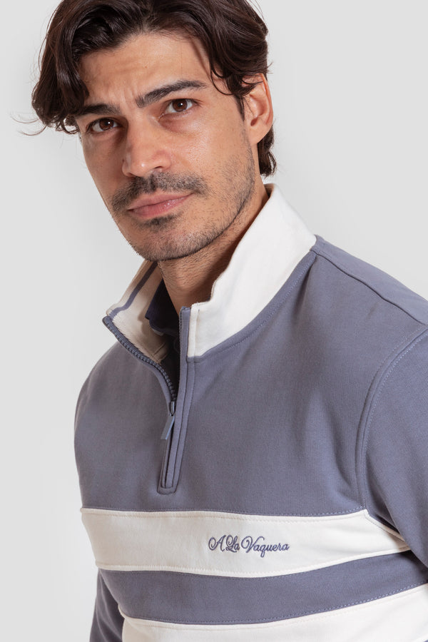 Sudadera Rayas Azul Noche - Huella