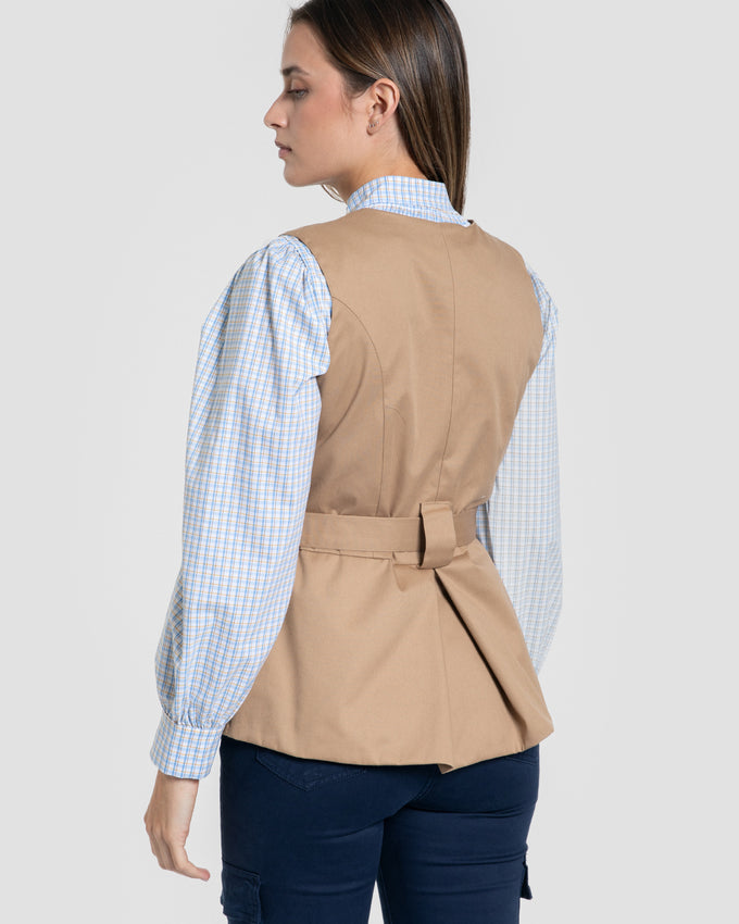 Chaleco Manuela Camel