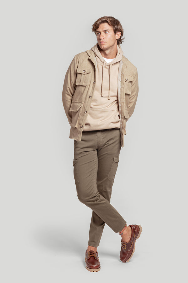 Parka Bolsillos Camel
