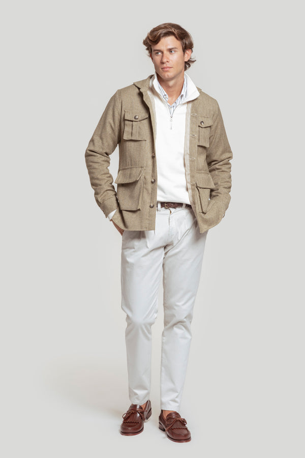Parka Bolsillos Kaki