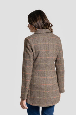 Chaqueta Tweed Marrón Cuadros