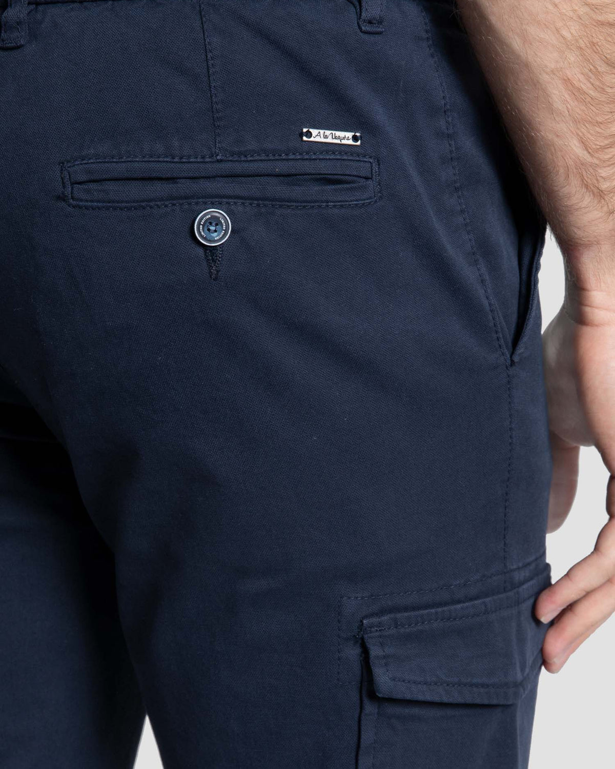 Calças cargo azul marinho para homem