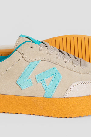 Zapatillas Gris Topo con Turquesa