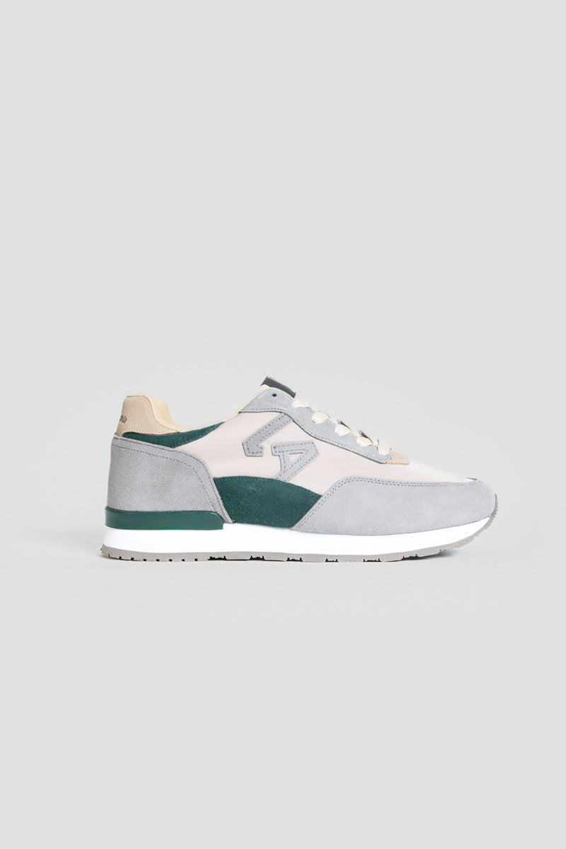 Zapatillas Hombre Gris con Verde