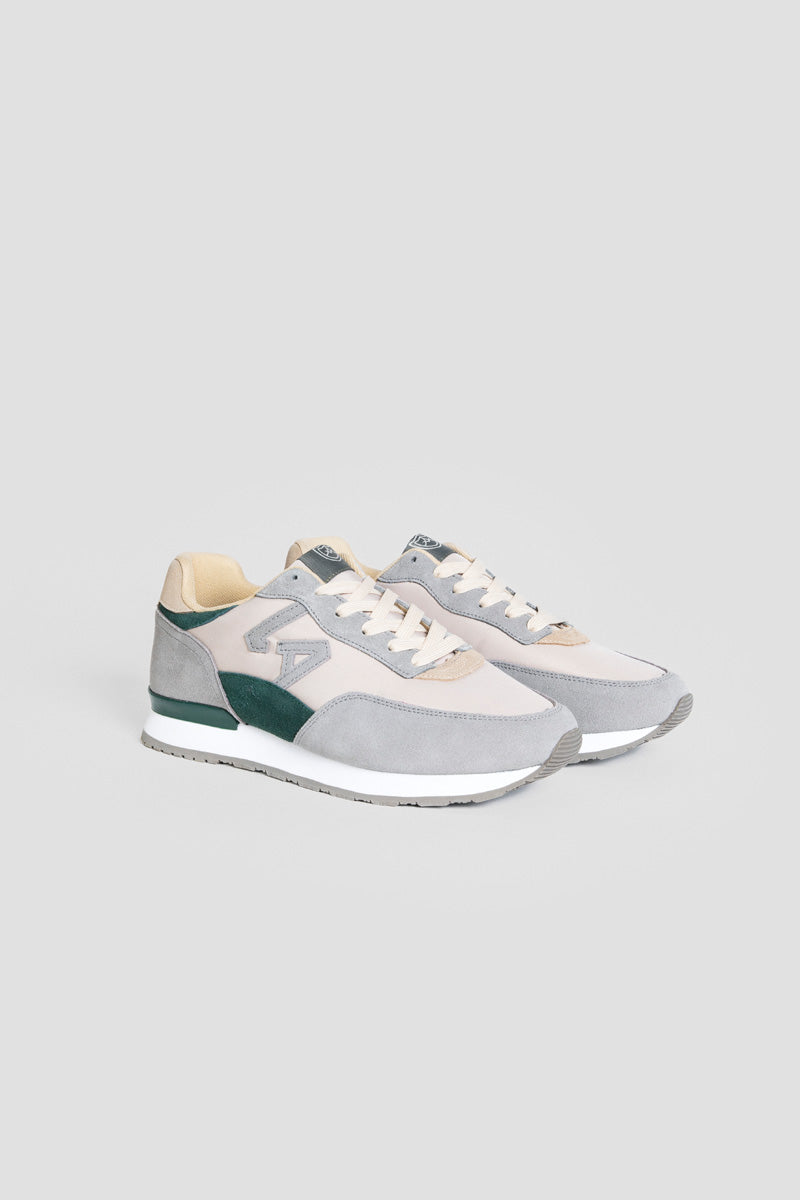 Zapatillas Hombre Gris con Verde