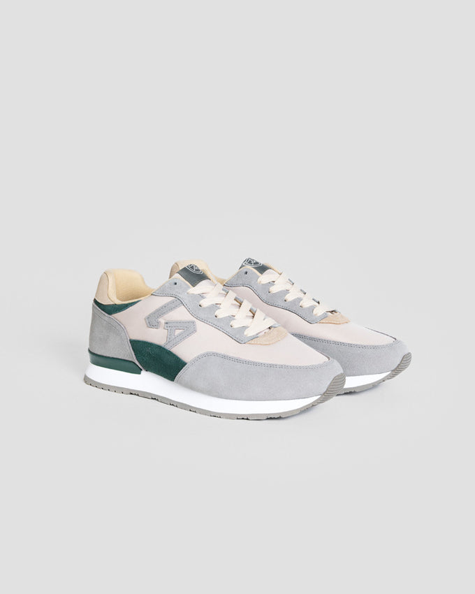 Zapatillas Hombre Gris con Verde
