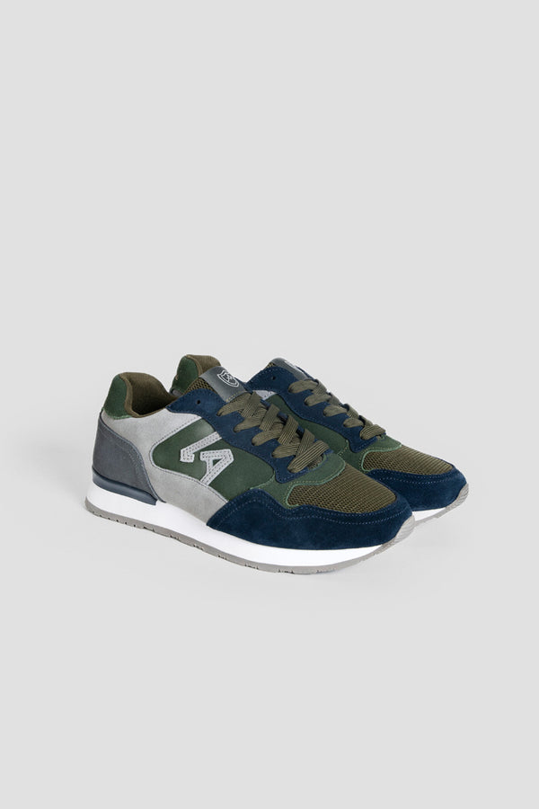 Zapatillas Deportivas Verde Kaki con Azul