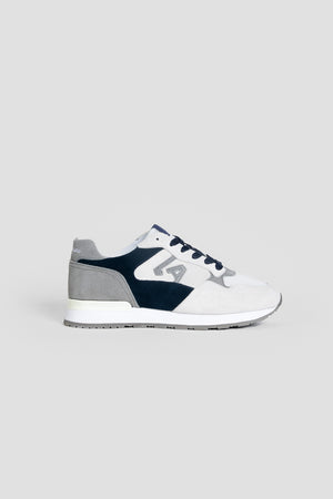 Zapatillas Deportivas Blancas con Azul y Gris para Hombre
