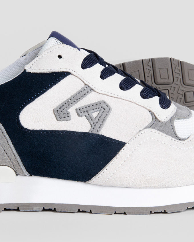 Zapatillas Deportivas Blancas con Azul y Gris para Hombre
