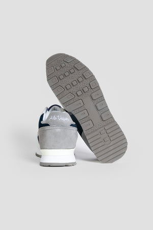 Zapatillas Deportivas Blancas con Azul y Gris para Hombre