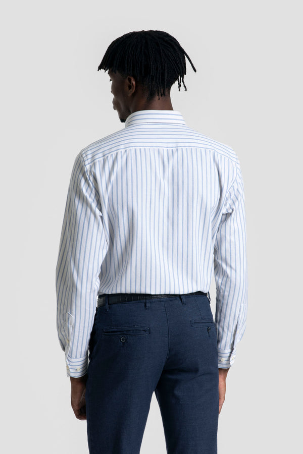 Calças chino masculinas azul-marinho