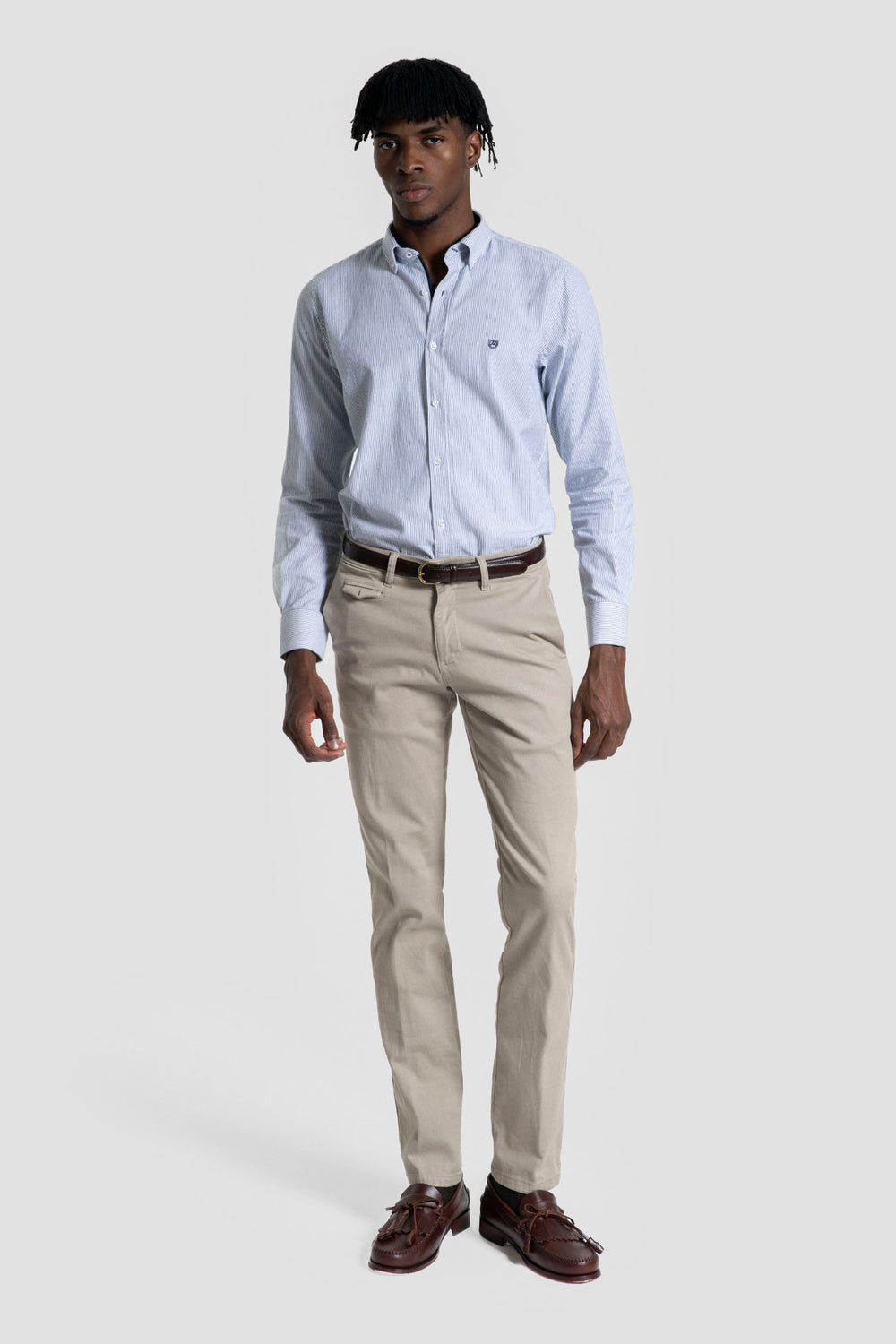 Camisa Rayas Azul Marino