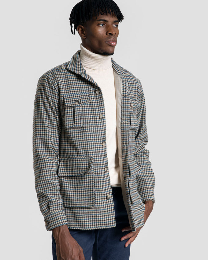 Sobrecamisa de Cuadros Marrón para Hombre