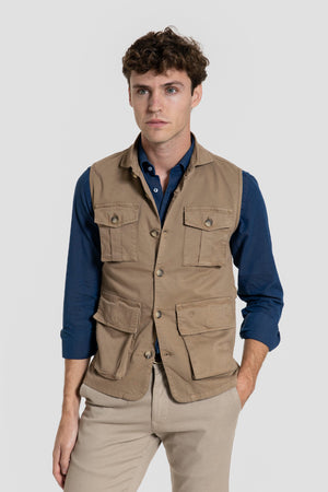Chaleco Utility Camel