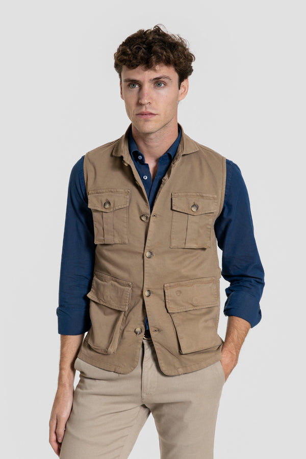 Chaleco Utility Camel