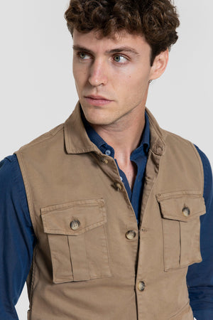 Chaleco Utility Camel