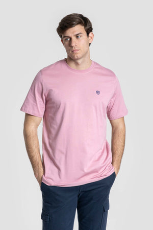 Camiseta Básica Escudo Rosa