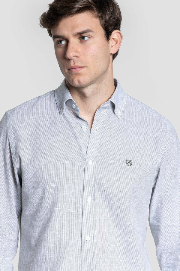 Camisa Rayas Kaki