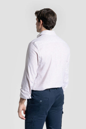 Camisa Rayas en Camel