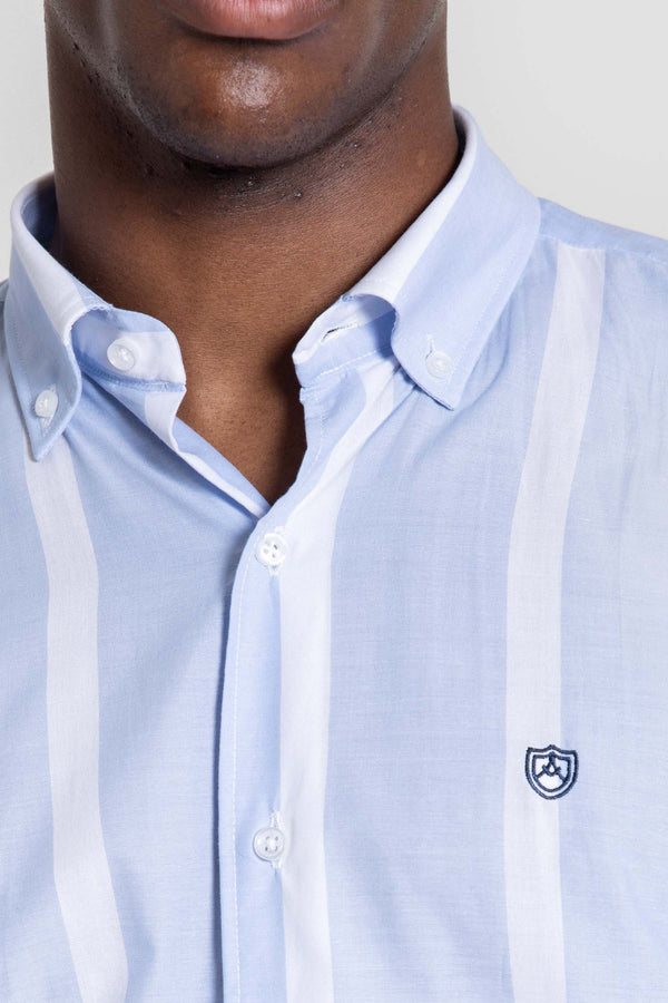 Camisa Rayas Celeste
