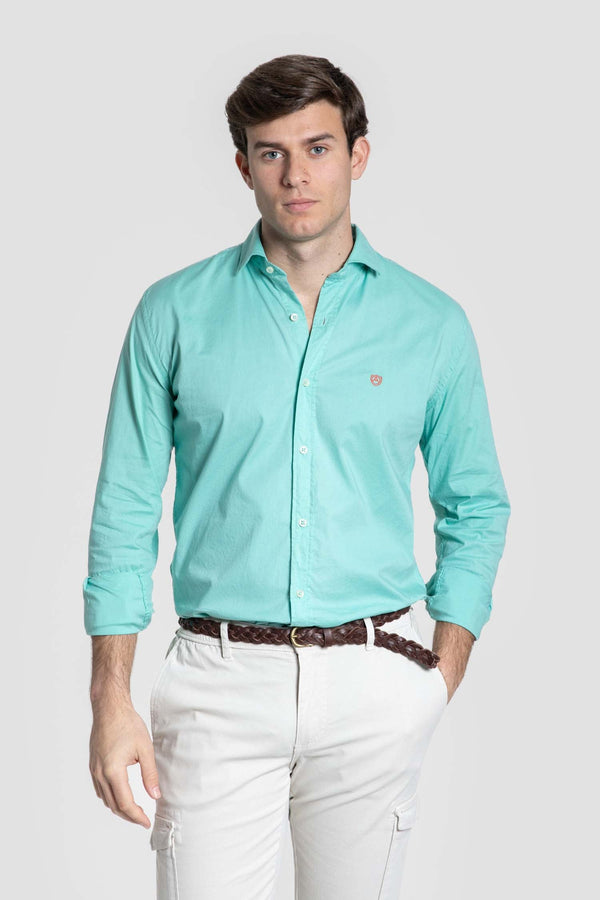 Camisa Casual Verde Agua