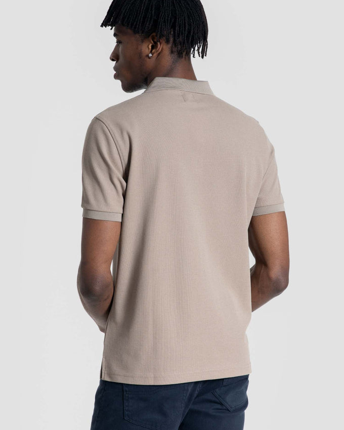 Taupe Shield Polo