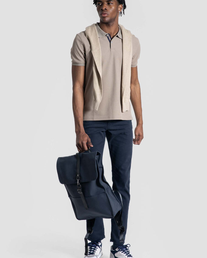 Taupe Shield Polo
