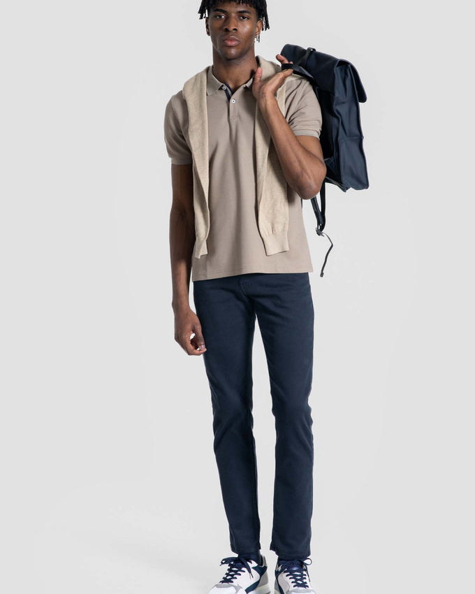 Taupe Shield Polo